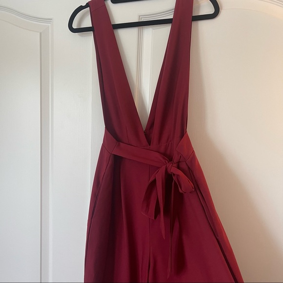 Francesca’s Burgundy Jumpsuit/Overalls - Picture 3 of 6
